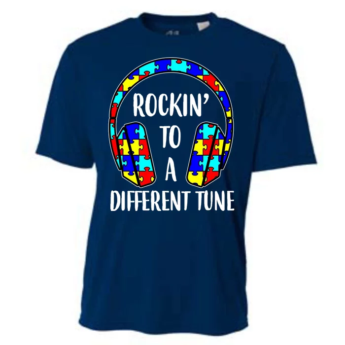 Rockin To A Different Tune Autism Awareness Cooling Performance Crew T-Shirt