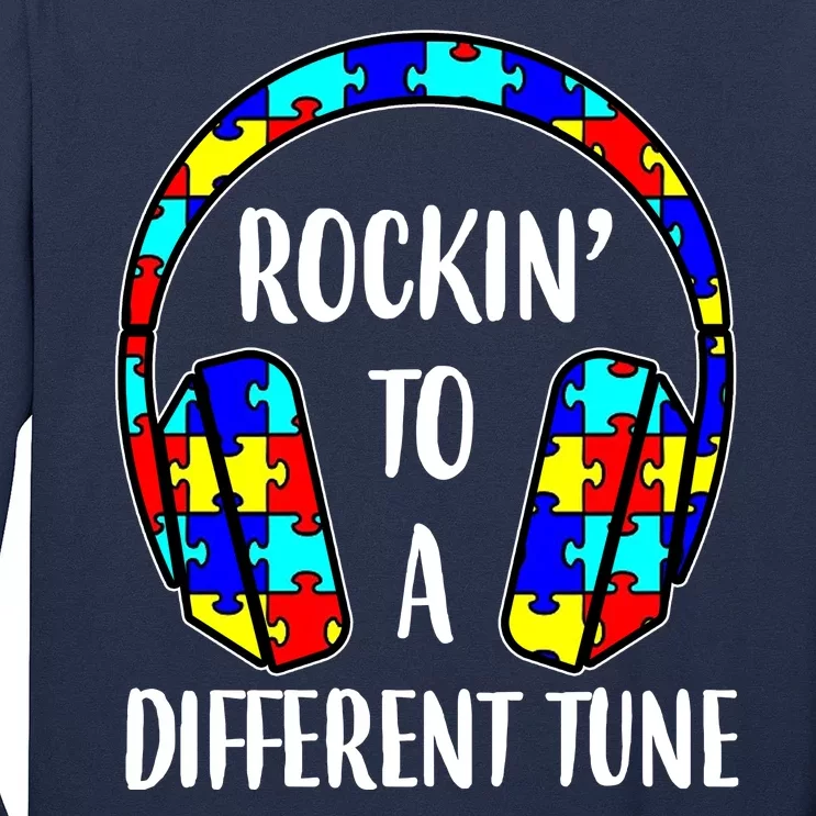 Rockin To A Different Tune Autism Awareness Long Sleeve Shirt