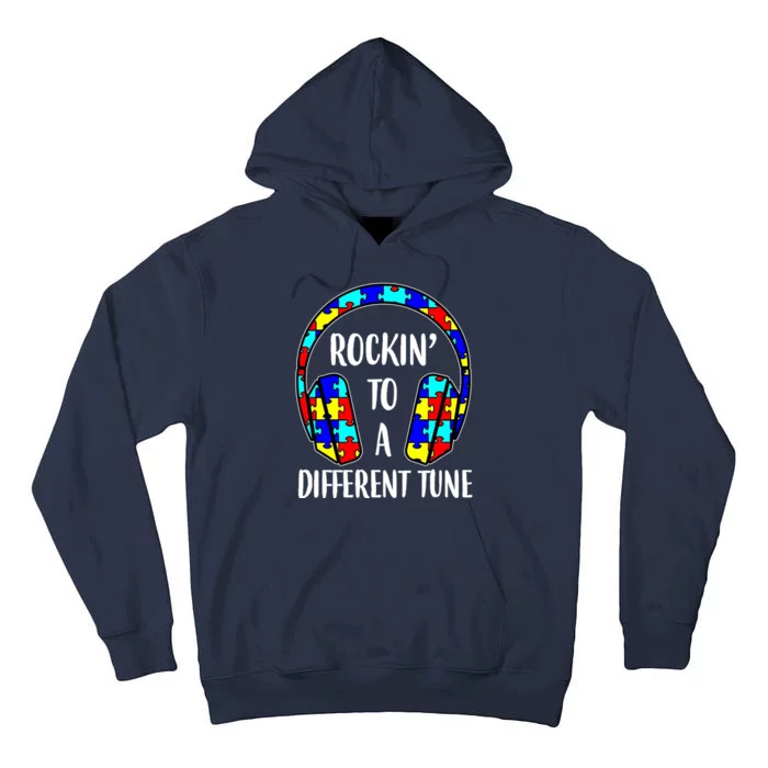 Rockin To A Different Tune Autism Awareness Tall Hoodie