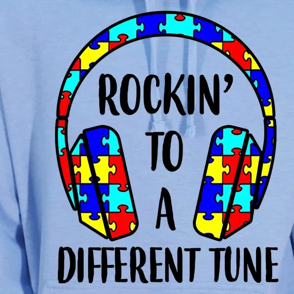 Rockin To A Different Tune Autism Awareness Unisex Surf Hoodie