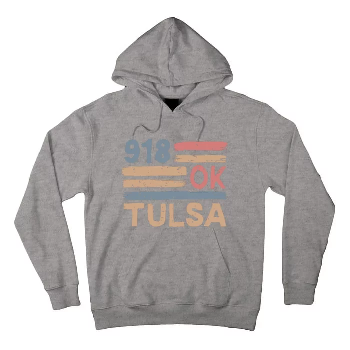 Retro Tulsa Area Code 918 Residents State Oklahoma Tall Hoodie