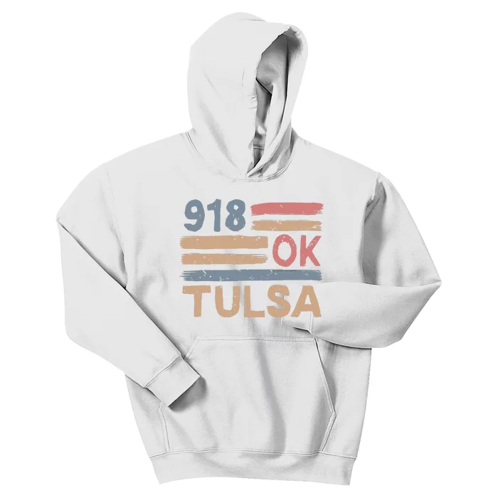 Retro Tulsa Area Code 918 Residents State Oklahoma Kids Hoodie