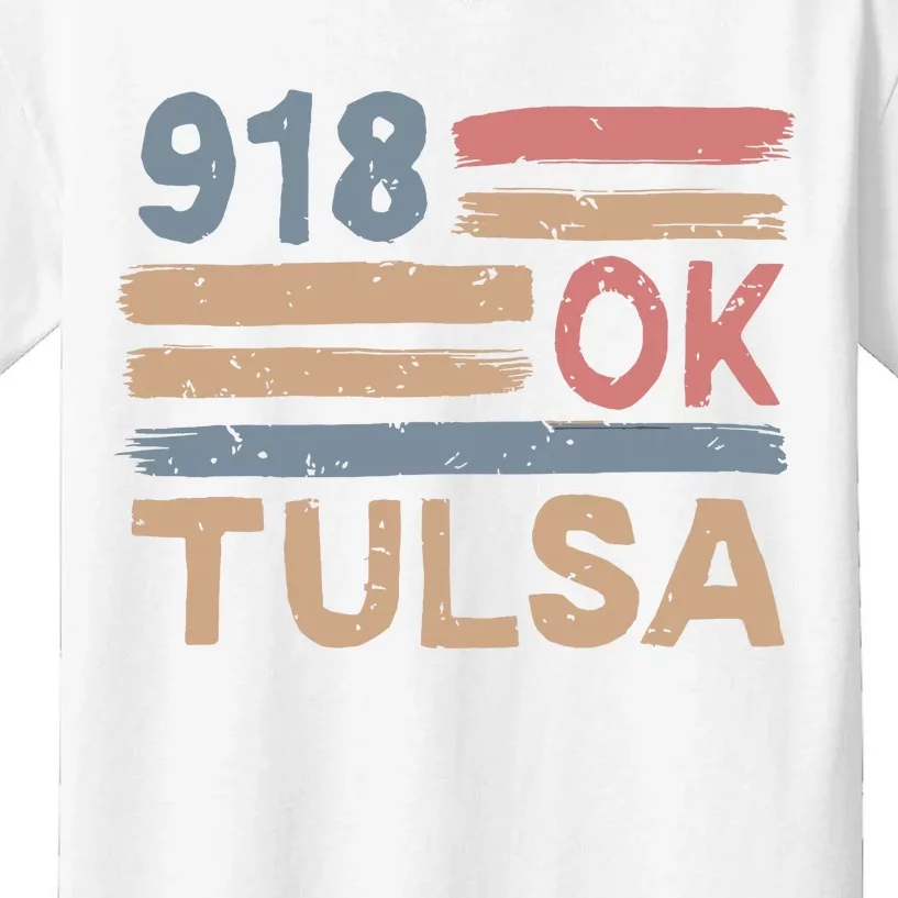 Retro Tulsa Area Code 918 Residents State Oklahoma Kids T-Shirt