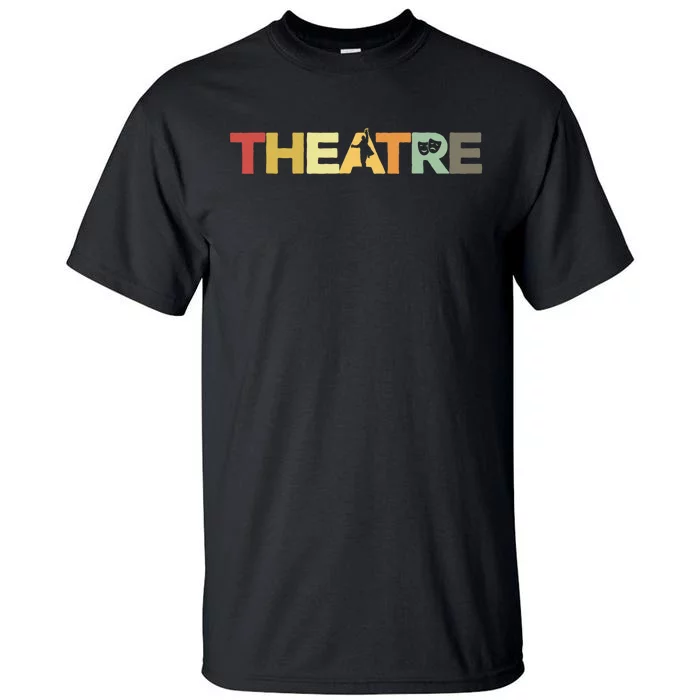 Retro Theatre Actor Rehearsal Vintage Drama Theater Tall T-Shirt