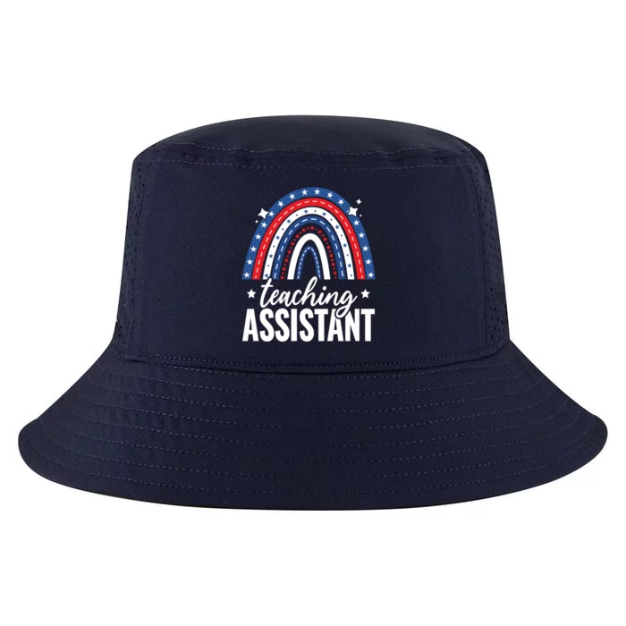 Rainbow Teaching Assistant 4th Of July Usa America Patriotic Gift Cool Comfort Performance Bucket Hat