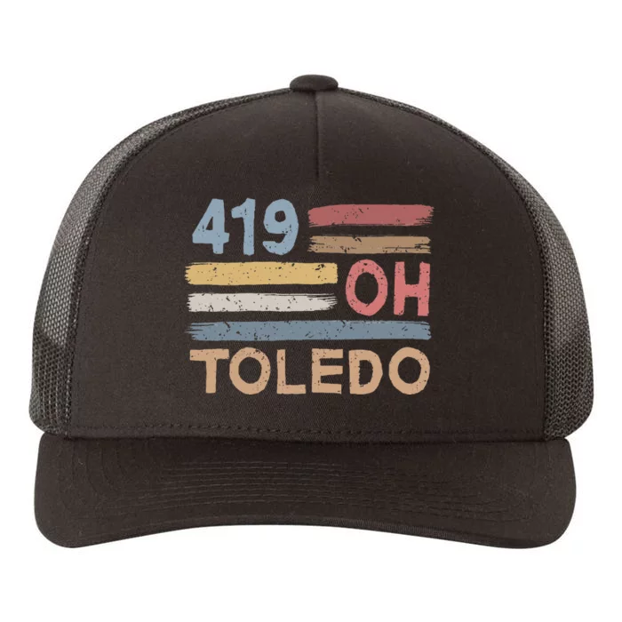 Retro Toledo Area Code 419 Residents State Ohio Yupoong Adult 5-Panel Trucker Hat