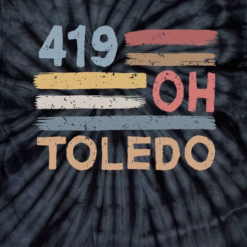 Retro Toledo Area Code 419 Residents State Ohio Tie-Dye T-Shirt