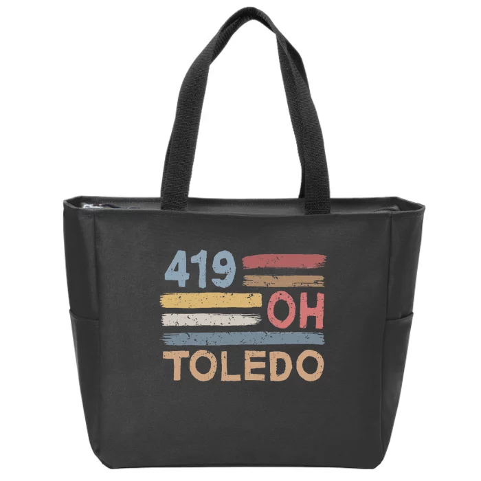 Retro Toledo Area Code 419 Residents State Ohio Zip Tote Bag