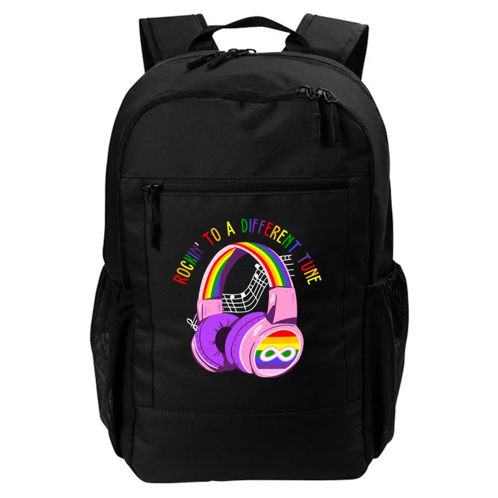 Rockin To A Different Tune Rainbow Autism Awareness Daily Commute Backpack