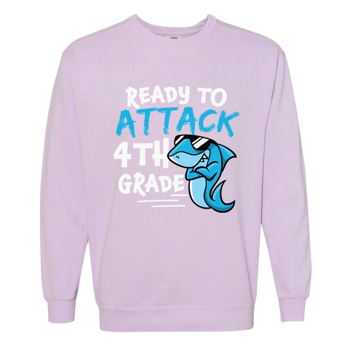 Ready To Attack Fourth Grade Cute 4Th Grade Cool Gift Garment-Dyed Sweatshirt