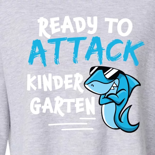 Ready To Attack Kindergarten Cute Kindergarten Funny Gift Cropped Pullover Crew