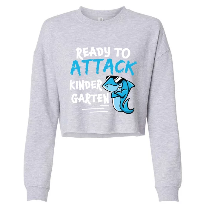 Ready To Attack Kindergarten Cute Kindergarten Funny Gift Cropped Pullover Crew