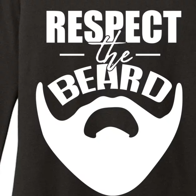 Respect The Beard Gift For Dad Uncle Gift Womens CVC Long Sleeve Shirt