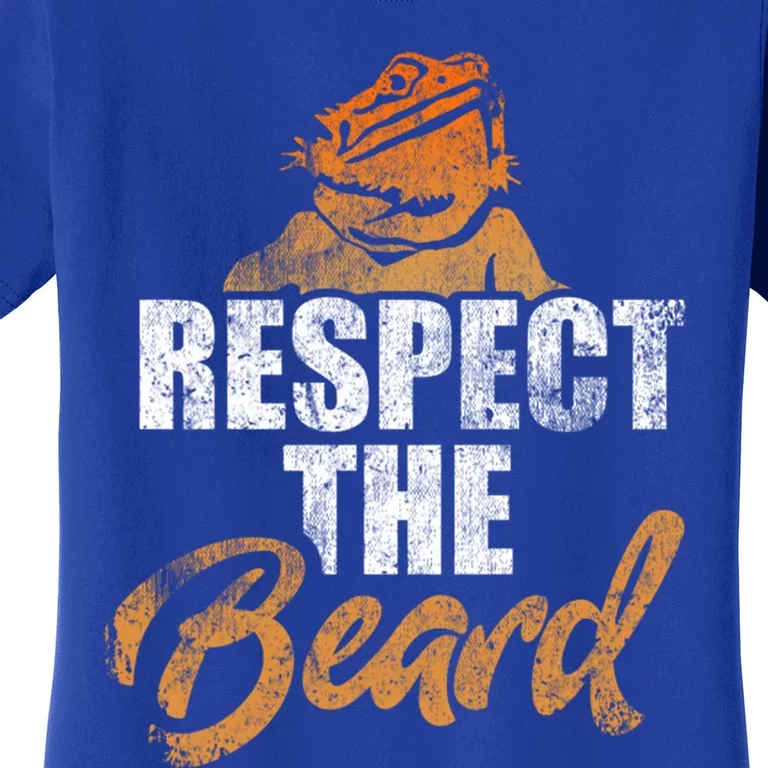 Respect The Beard Bearded Dragon Distressed Great Gift Women's T-Shirt