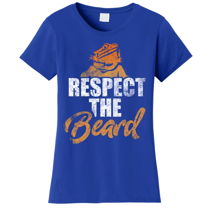 Respect The Beard Bearded Dragon Distressed Great Gift Women's T-Shirt