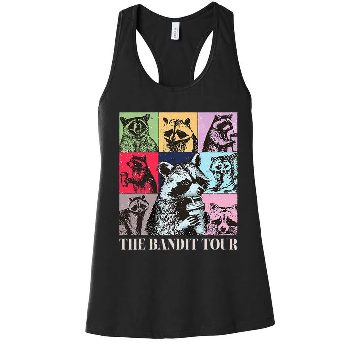 Raccoon The Bandit Funny Raccoon Summer 2024 Women's Racerback Tank