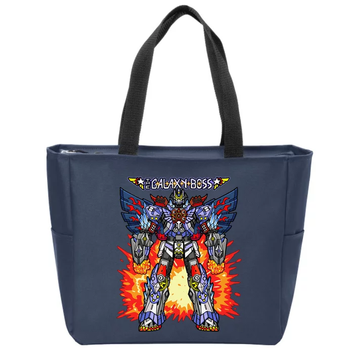 Recess Time Boss Time Galaxy Boss Robot Zip Tote Bag