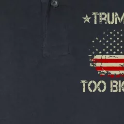 Retro Too Big To Rig Trump Quote President 2024 Us Flag Softstyle Adult Sport Polo