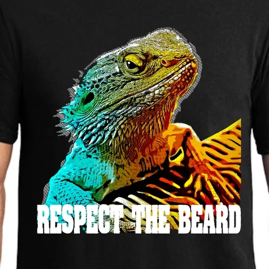 Respect The Beard Funny Bearded Dragon Gift Pajama Set