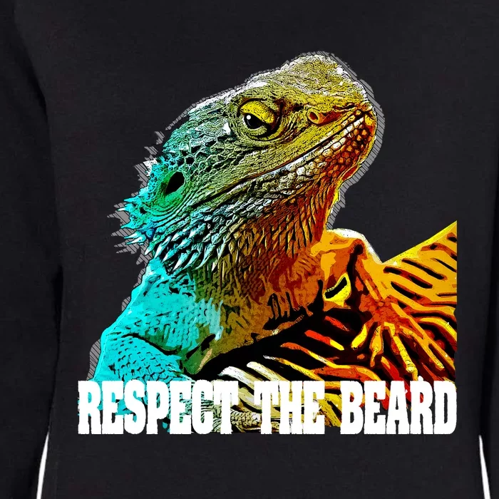 Respect The Beard Funny Bearded Dragon Gift Womens California Wash Sweatshirt