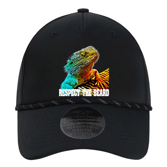 Respect The Beard Funny Bearded Dragon Gift Performance The Dyno Cap