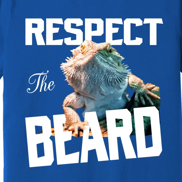 Respect The Beard Reptile Lizard Gift Premium T-Shirt