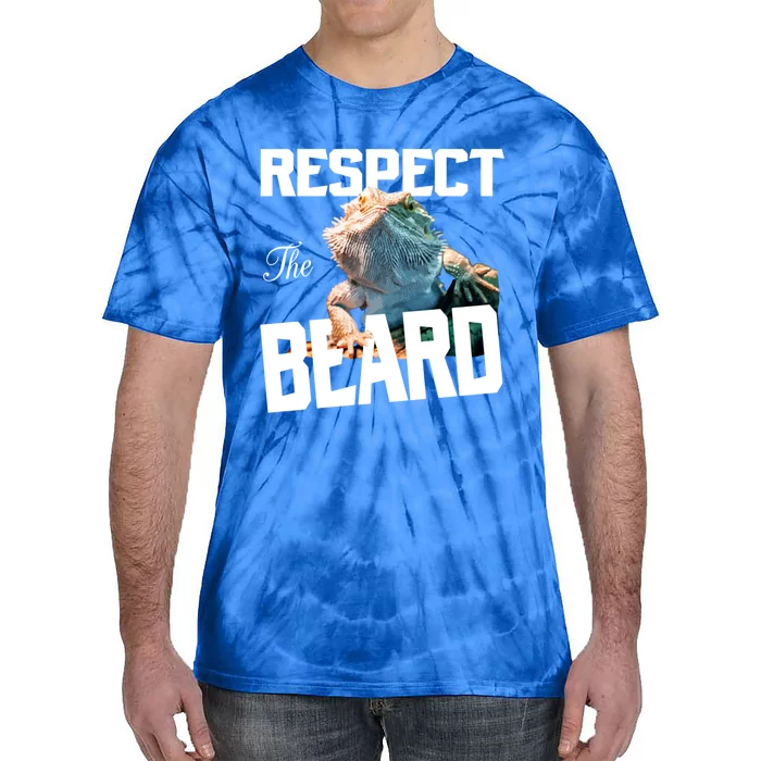 Respect The Beard Reptile Lizard Gift Tie-Dye T-Shirt