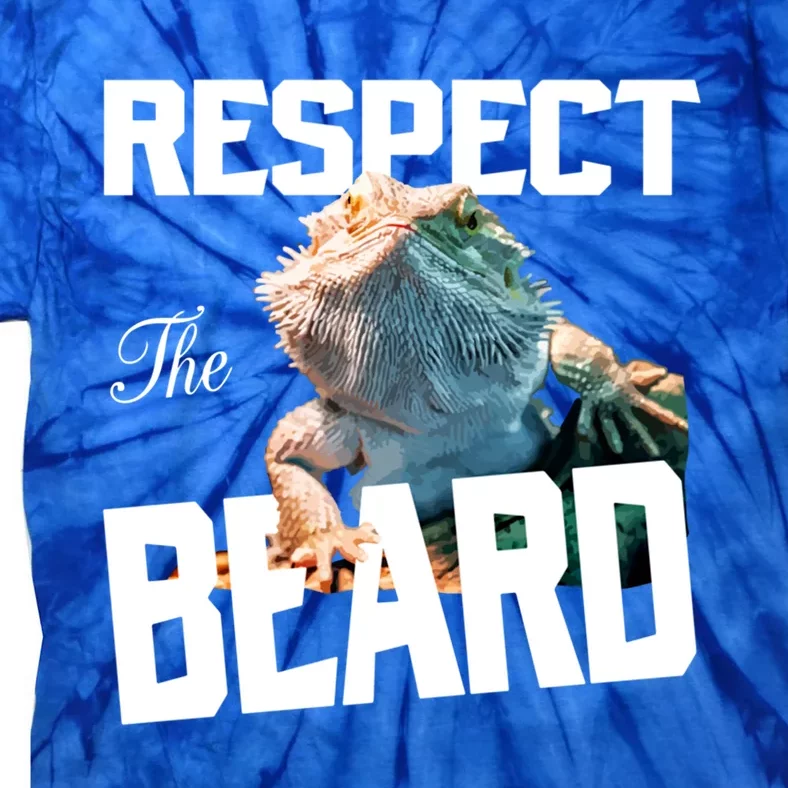 Respect The Beard Reptile Lizard Gift Tie-Dye T-Shirt