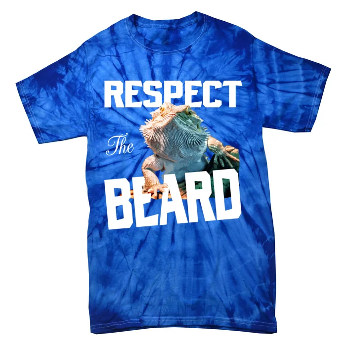 Respect The Beard Reptile Lizard Gift Tie-Dye T-Shirt