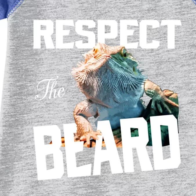 Respect The Beard Reptile Lizard Gift Infant Baby Jersey Bodysuit