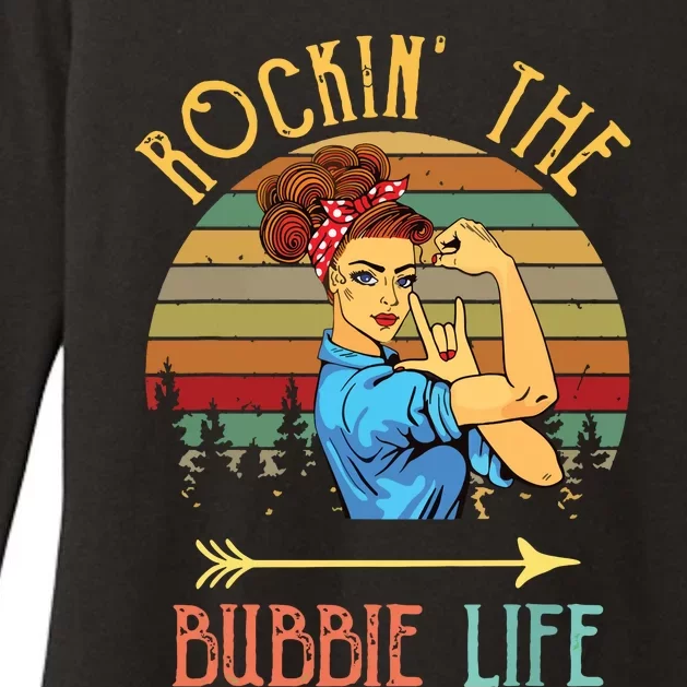 Rockin The Bubbie Life Grandparents Day Gift For Bubbie Womens CVC Long Sleeve Shirt