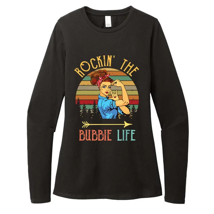 Rockin The Bubbie Life Grandparents Day Gift For Bubbie Womens CVC Long Sleeve Shirt