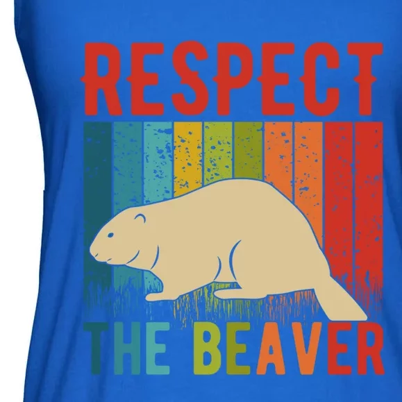 Respect The Beaver For Beaver Lover And Gift Ladies Essential Flowy Tank