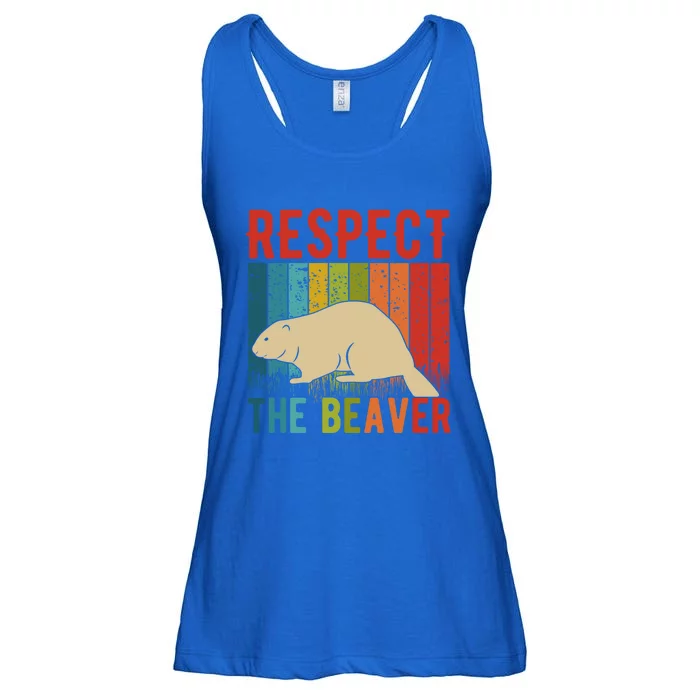 Respect The Beaver For Beaver Lover And Gift Ladies Essential Flowy Tank