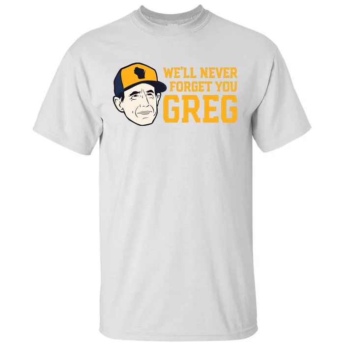 Reviewing The Brew Craig Counsell WeLl Never Forget You Greg Tall T-Shirt