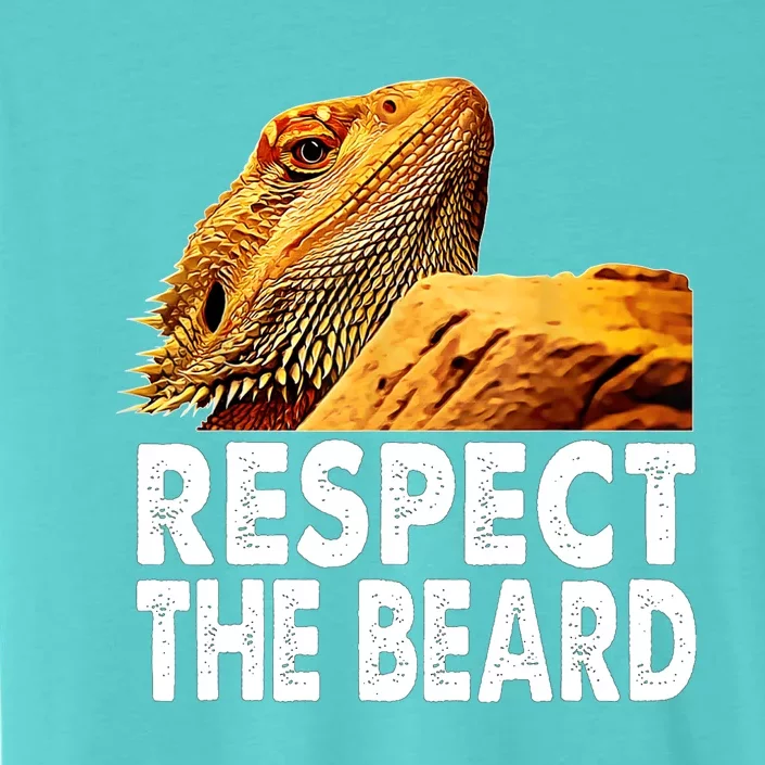 Respect The Beard Funny Bearded Dragon Lizard Owner Son ChromaSoft Performance T-Shirt