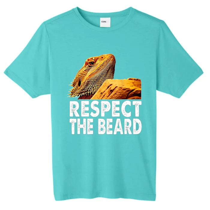 Respect The Beard Funny Bearded Dragon Lizard Owner Son ChromaSoft Performance T-Shirt