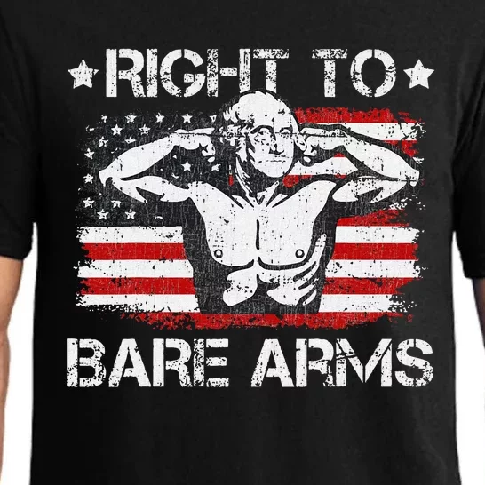 Right To Bare Arms 4th Of July Funny Gym George Washington Pajama Set