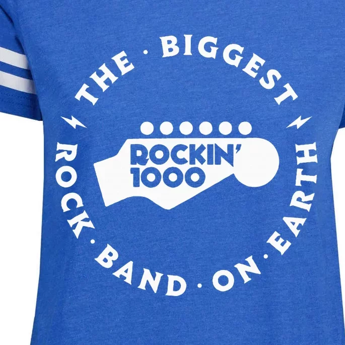 Rockin1000 The Biggest Rock Band On Earth Circle Version Enza Ladies Jersey Football T-Shirt