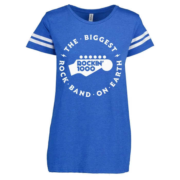 Rockin1000 The Biggest Rock Band On Earth Circle Version Enza Ladies Jersey Football T-Shirt