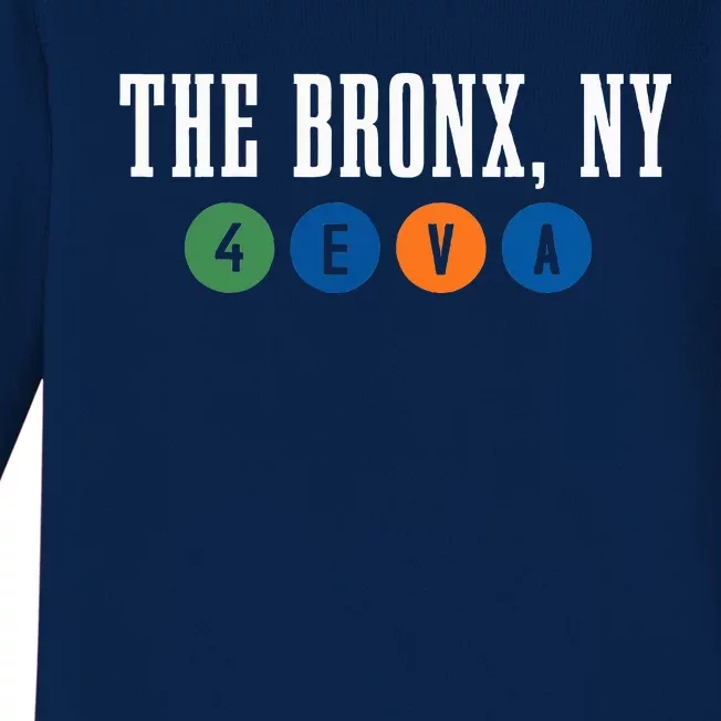 retro The Bronx NY 4 EVA New York City NYC Pride Baby Long Sleeve Bodysuit