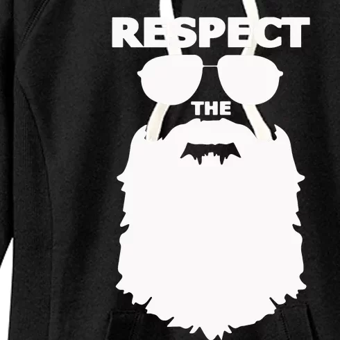 Respect The Beard Novelty Graphic Great Gift Women's Fleece Hoodie