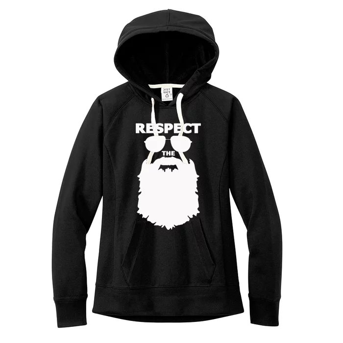 Respect The Beard Novelty Graphic Great Gift Women's Fleece Hoodie