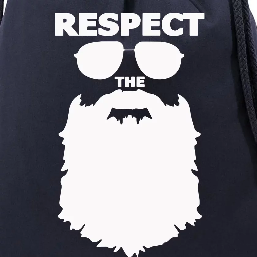 Respect The Beard Novelty Graphic Great Gift Drawstring Bag