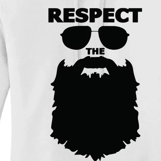 Respect The Beard Novelty Graphic Great Gift Women's Pullover Hoodie