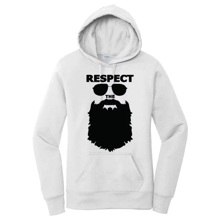 Respect The Beard Novelty Graphic Great Gift Women's Pullover Hoodie