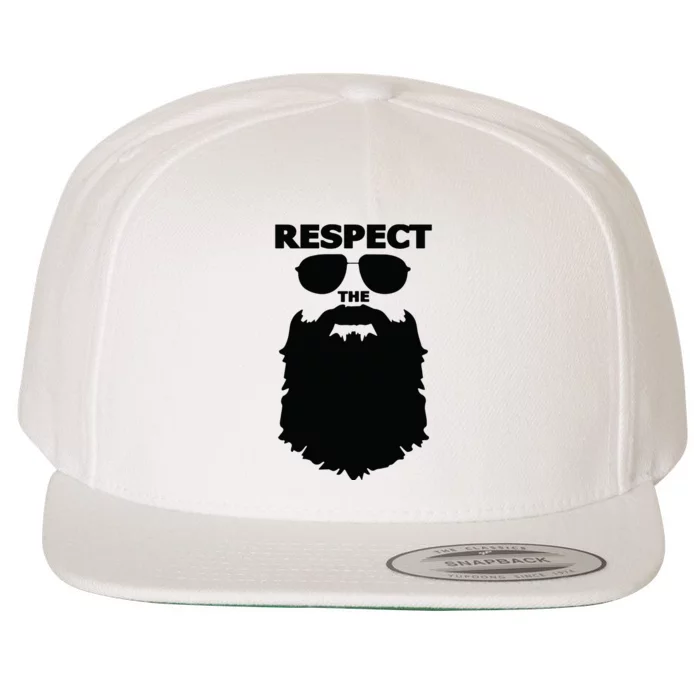 Respect The Beard Novelty Graphic Great Gift Wool Snapback Cap