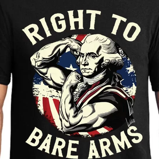 Right To Bare Arms 4th Of July Funny Gym George Washington Pajama Set