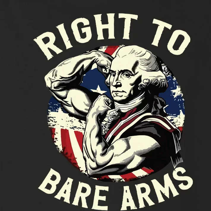 Right To Bare Arms 4th Of July Funny Gym George Washington Toddler Long Sleeve Shirt