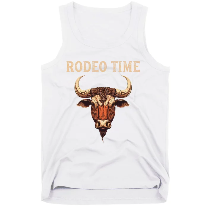 Rodeo Time Bull Riding Cowboy Bull Rider Tank Top